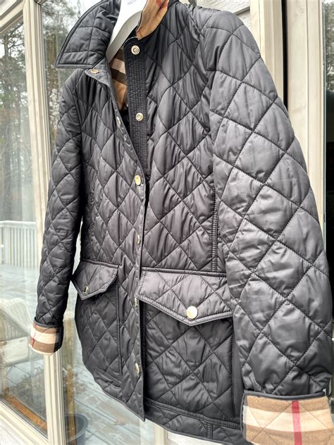 burberry westbridge quilted jacket|Quilted Cotton Blend Jacket in Black .